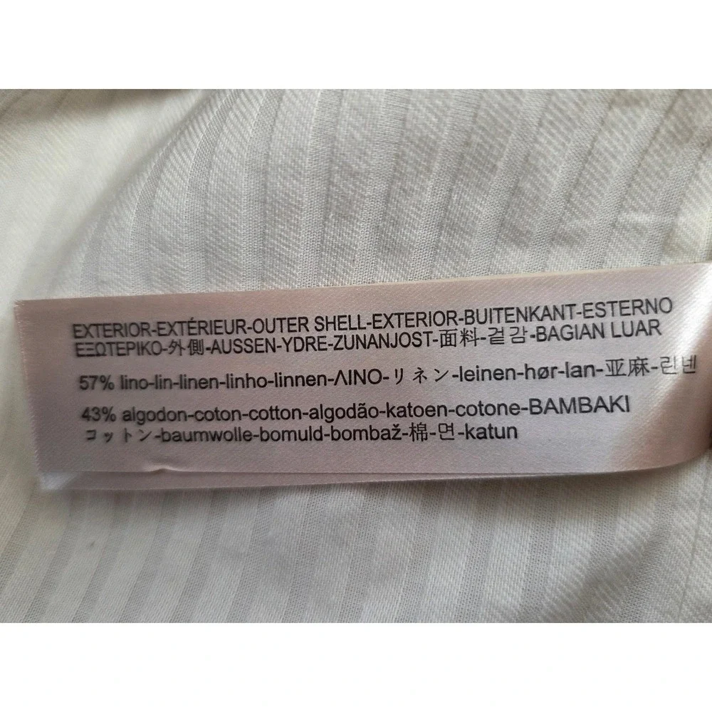 Massimo Dutti Long Linen Blazer Jacket‎ Womens Small Beige Linen Cotton Pockets - Picture 7 of 7